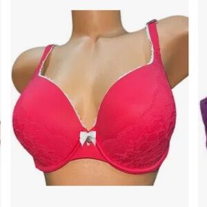 Victoria's Secret Body by Victoria Red Perfect Coverage Bra Sz 38 C